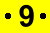 schwarze 9 auf Gelb